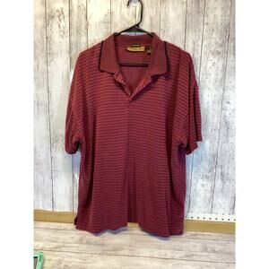 Bruno Men’s Sueded Microfiber Red Polo Shirt Size XL